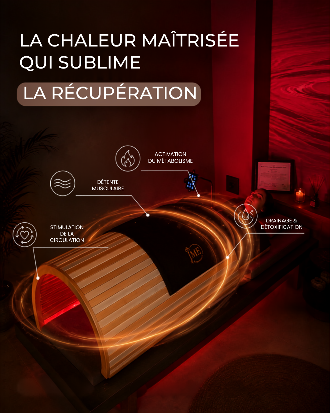 Visuel réseaux sociaux créé pour l'institut de bien-être ME Experience